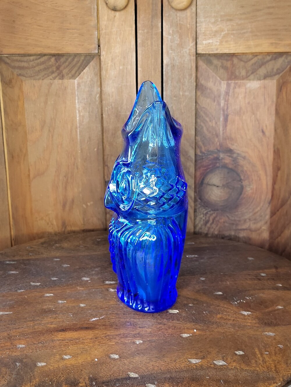 Cobalt Blue Glass Owl Vase - Unbranded - Picture 4 of 14
